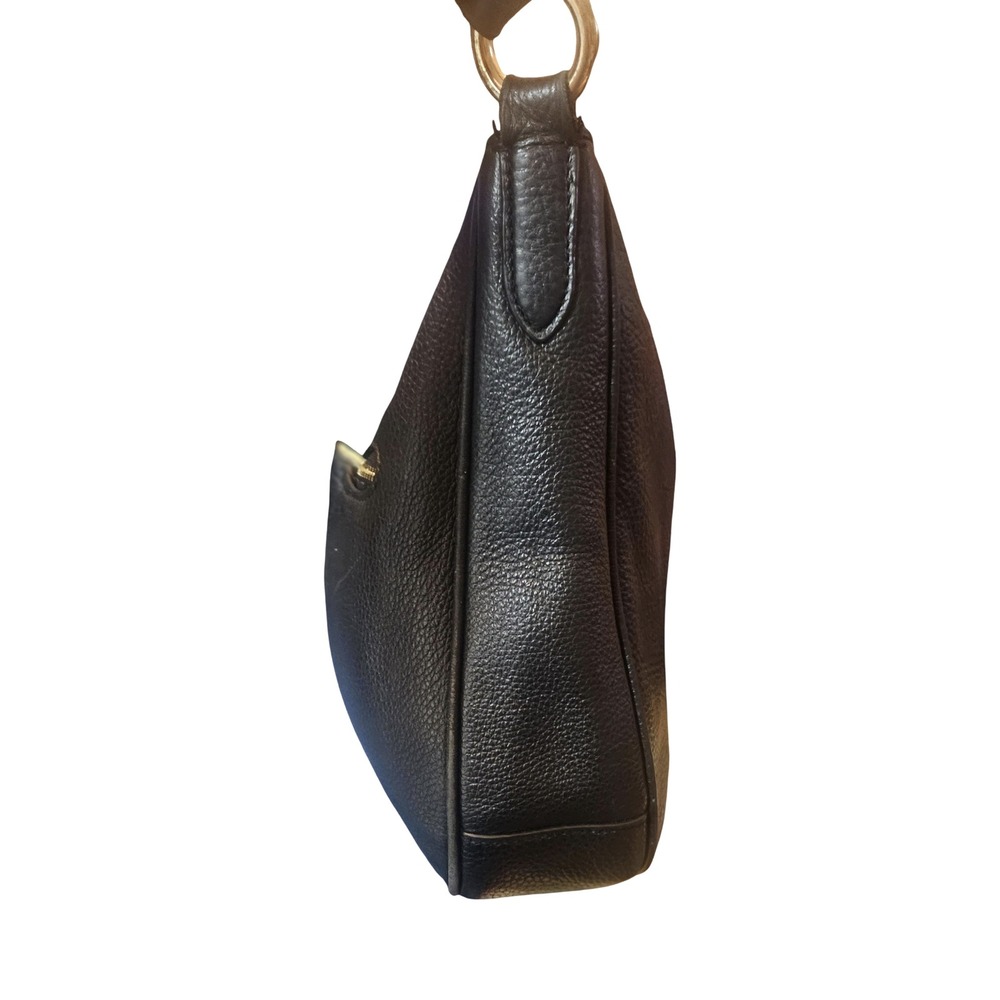 Coach Pennie Shoulder Bag Black Pebbled Leather Hobo C1648 - Picture 3 of 11